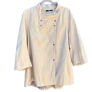 Jarbo Trench Coat XL Cream Tan Water Resistant Double Breasted A-line